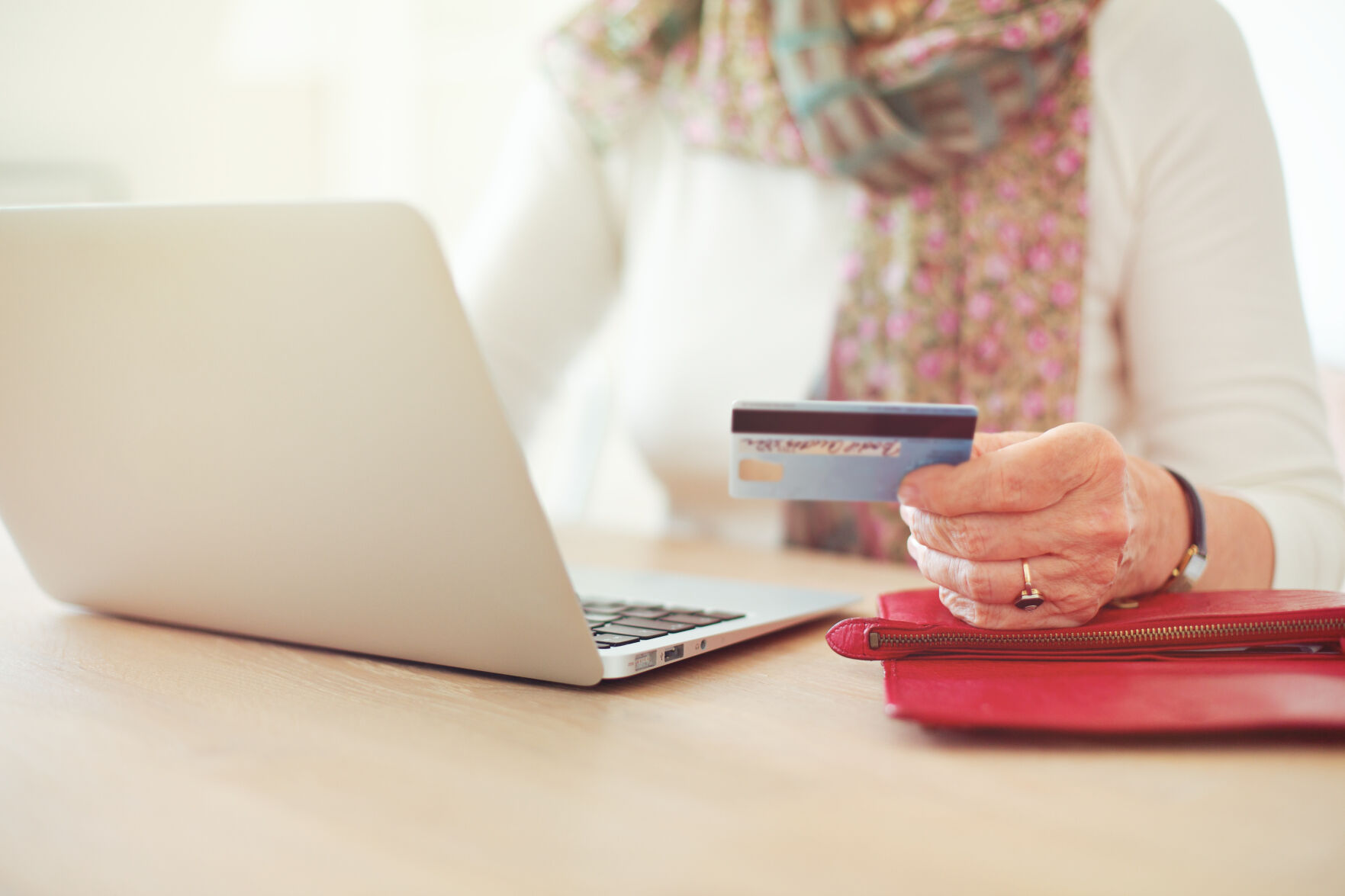 Woman shopping online